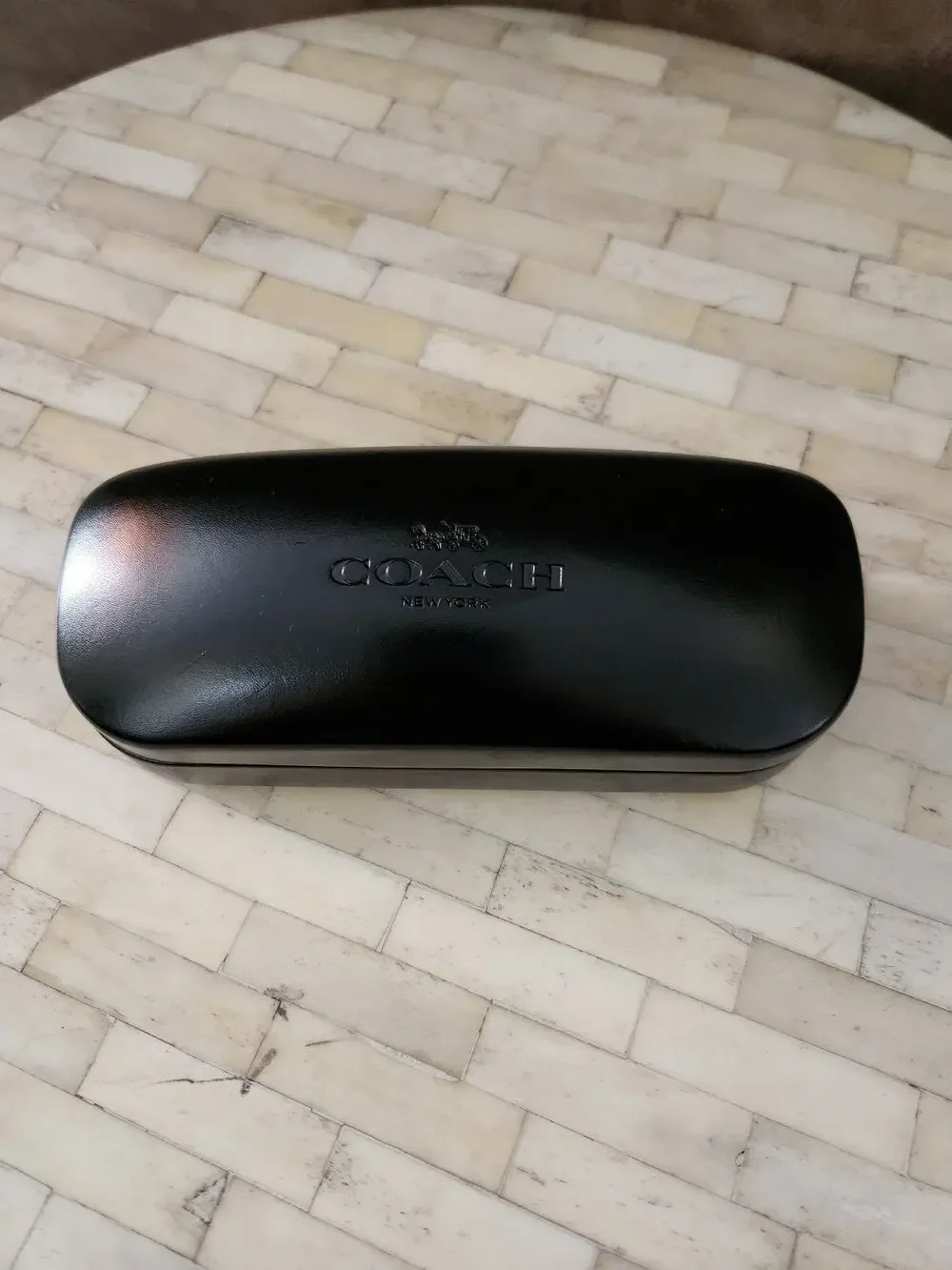 Coach New York Black Hard Clam Shell Eyeglasses or Sunglasses Case EMPTY